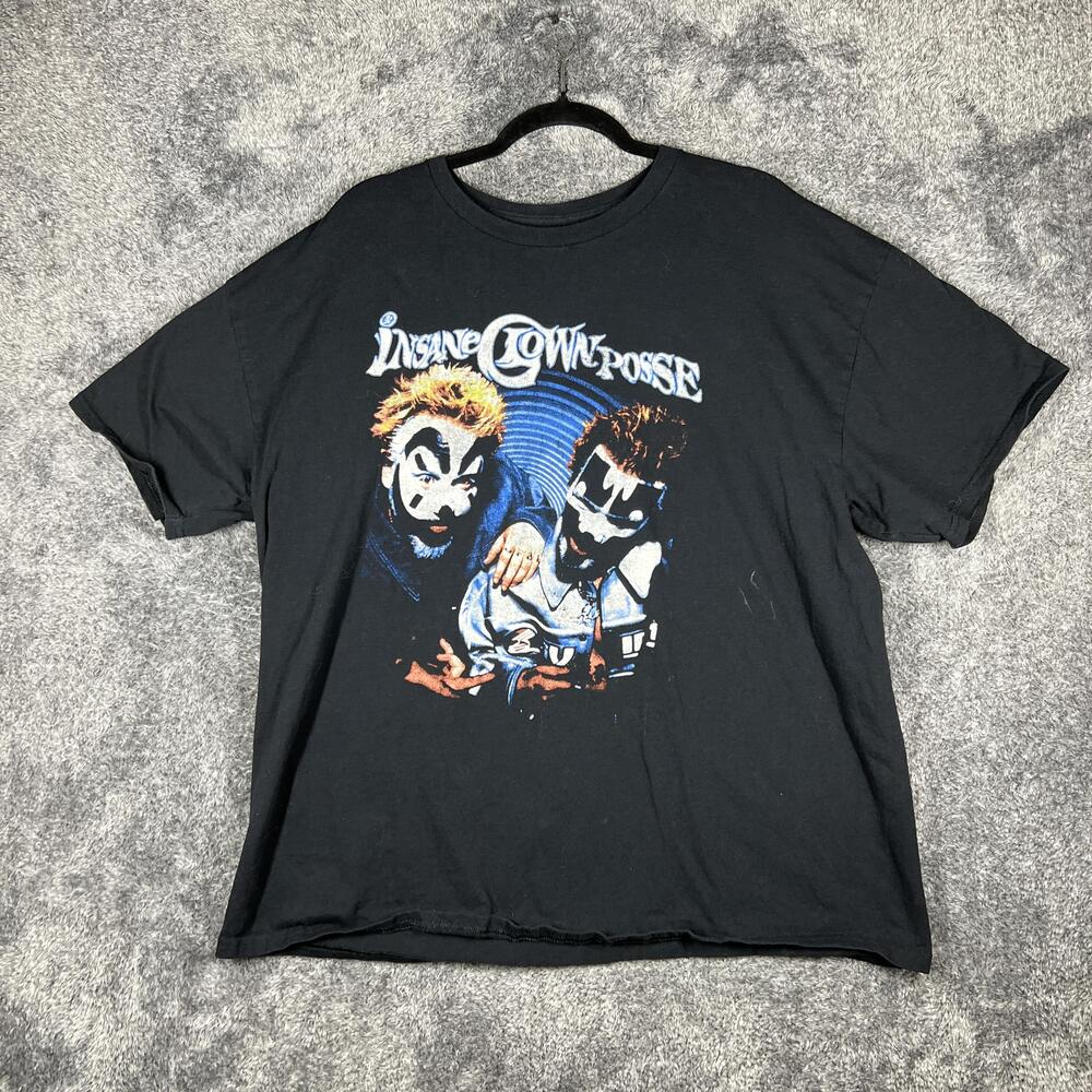 Insane Clown Posse Shirt Mens 50 Black Graphic Crew Neck Cotton Jersey Tagless